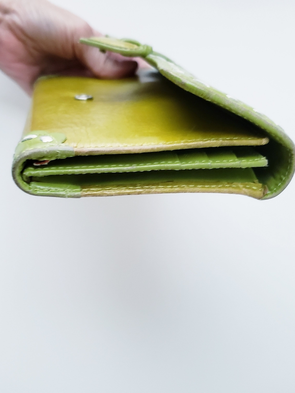 Vintage Green Leather Wallet - Picture 8 of 11